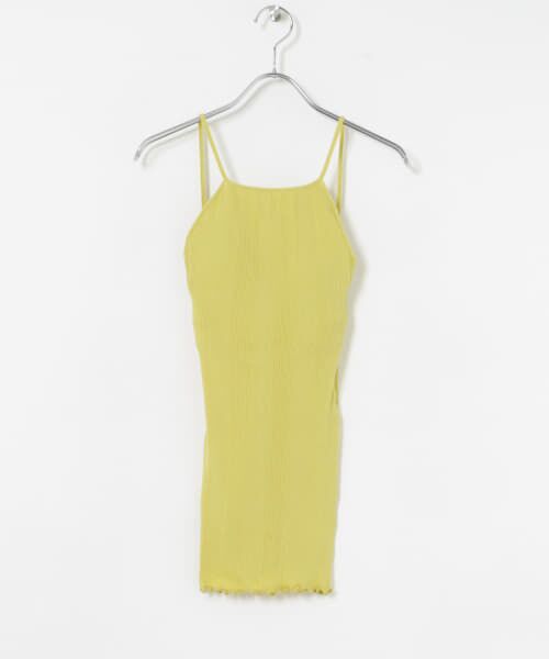 URBAN RESEARCH/アーバンリサーチ HAKUJI Random rib open back camisole Canaria one URBAN RESEARCH/アーバンリサーチ HAKUJI Random rib open back camisole Canaria one