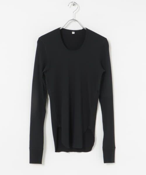 URBAN RESEARCH/アーバンリサーチ HAKUJI Organic cotton Long-Sleeve Pullover Black one URBAN RESEARCH/アーバンリサーチ HAKUJI Organic cotton Long-Sleeve Pullover Black one