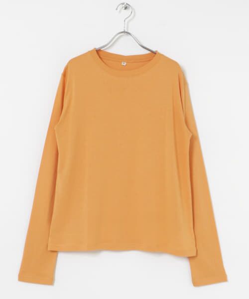 URBAN RESEARCH/アーバンリサーチ HAKUJI Cellulose cotton Long-Sleeve Pullover Orange one URBAN RESEARCH/アーバンリサーチ HAKUJI Cellulose cotton Long-Sleeve Pullover Orange one