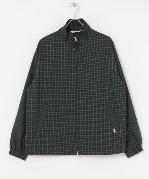 URBAN RESEARCH/アーバンリサーチ FARAH Stand Collar Zip Up Blouson Blk Plaids L URBAN RESEARCH/アーバンリサーチ FARAH Stand Collar Zip Up Blouson Blk Plaids L