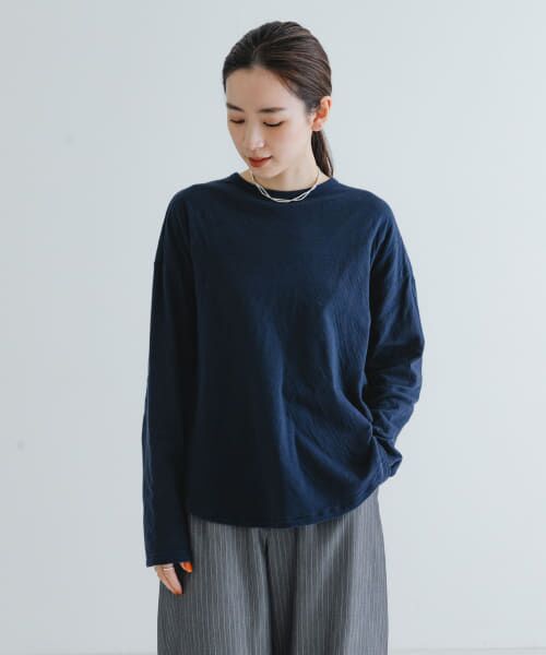 URBAN RESEARCH/アーバンリサーチ 『MADE IN JAPAN』セッケツクルーネックルーズカットソー NAVY FREE URBAN RESEARCH/アーバンリサーチ 『MADE IN JAPAN』セッケツクルーネックルーズカットソー NAVY FREE