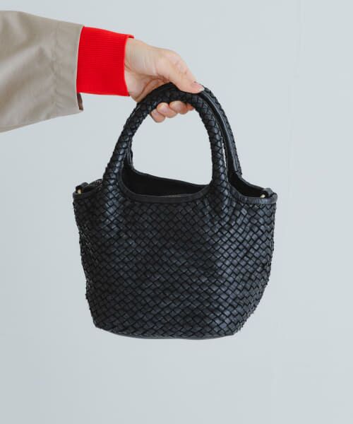 URBAN RESEARCH/アーバンリサーチ メッシュ編みレザートートバッグ BLACK - URBAN RESEARCH/アーバンリサーチ メッシュ編みレザートートバッグ BLACK -