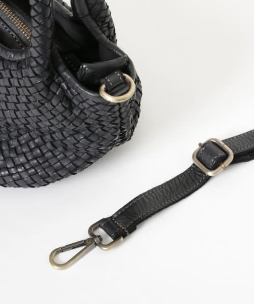 レザートートバッグショルダーバッグ セール】 メッシュ編みレザートートバッグ （ショルダーバッグ