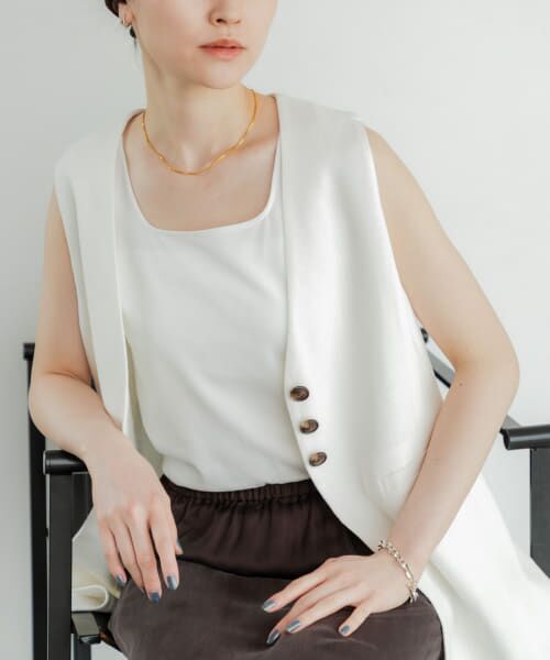 URBAN RESEARCH/アーバンリサーチ スクエアネックタンクトップ WHITE FREE URBAN RESEARCH/アーバンリサーチ スクエアネックタンクトップ WHITE FREE
