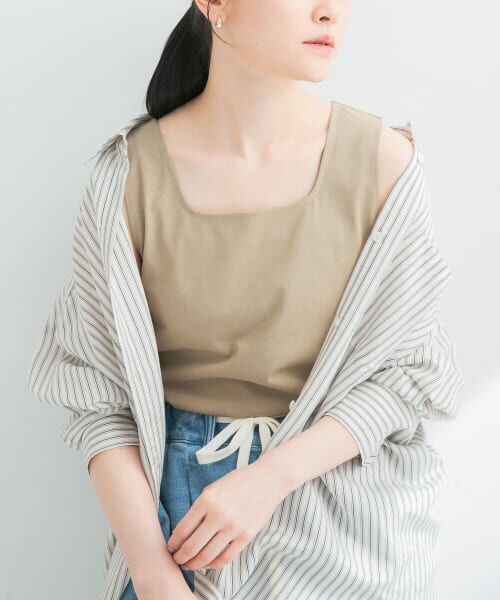 URBAN RESEARCH/アーバンリサーチ スクエアネックタンクトップ KHAKI FREE URBAN RESEARCH/アーバンリサーチ スクエアネックタンクトップ KHAKI FREE
