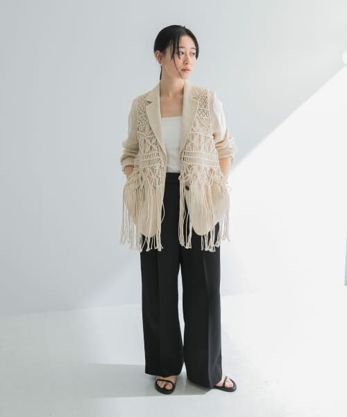 定番のお歳暮＆冬ギフト セール】 （ベスト）｜URBAN マクラメ編みハンドニットベスト トップス