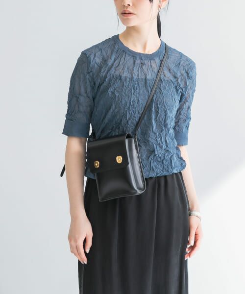 URBAN RESEARCH/アーバンリサーチ new basic リネン混ワッシャーハーフスリーブニット BLUE GRAY FREE URBAN RESEARCH/アーバンリサーチ new basic リネン混ワッシャーハーフスリーブニット BLUE GRAY FREE
