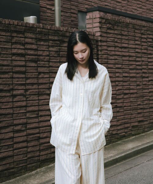 URBAN RESEARCH/アーバンリサーチ new basic インドコットンサッカーストライプシャツ L.BEIGE FREE URBAN RESEARCH/アーバンリサーチ new basic インドコットンサッカーストライプシャツ L.BEIGE FREE
