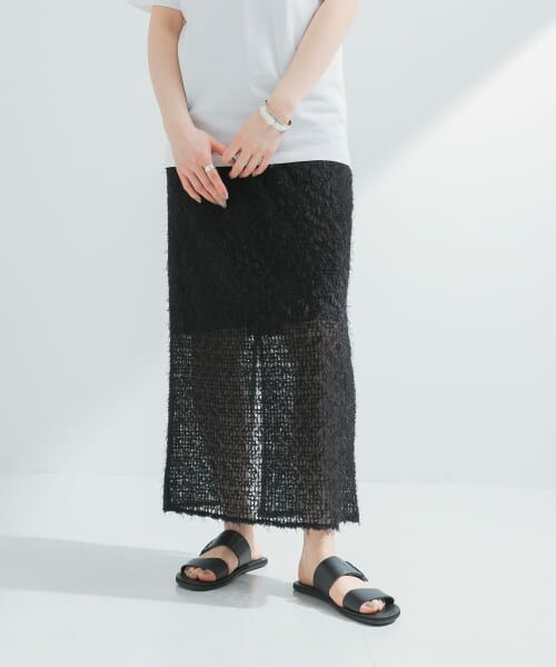 URBAN RESEARCH/アーバンリサーチ シアージャガードストレートスカート BLACK FREE URBAN RESEARCH/アーバンリサーチ シアージャガードストレートスカート BLACK FREE