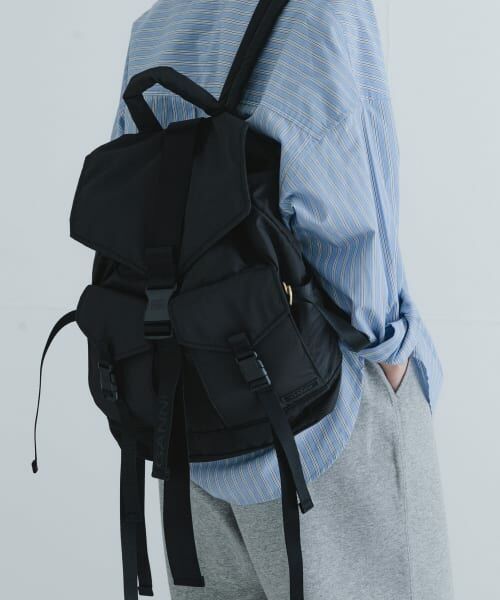 URBAN RESEARCH/アーバンリサーチ GANNI Recycled Tech Backpack Black - URBAN RESEARCH/アーバンリサーチ GANNI Recycled Tech Backpack Black -