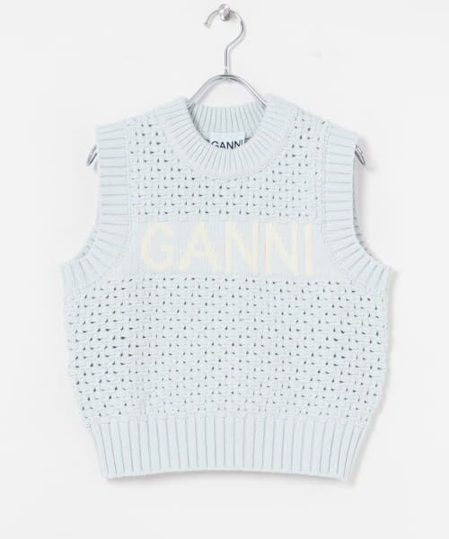 URBAN RESEARCH/アーバンリサーチ GANNI Cotton Pointelle Vest IllusionB S URBAN RESEARCH/アーバンリサーチ GANNI Cotton Pointelle Vest IllusionB S