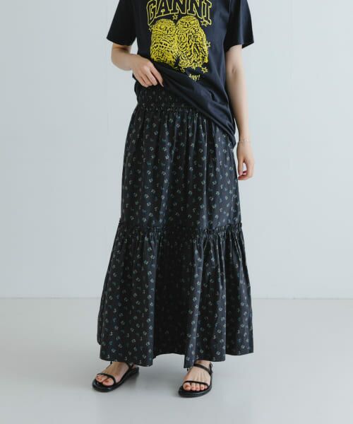 URBAN RESEARCH / アーバンリサーチ スカート | GANNI　Printed Cotton Smock Skirt | 詳細4