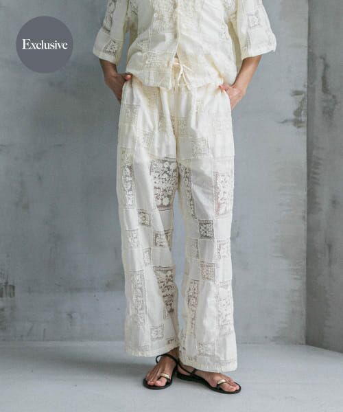 URBAN RESEARCH/アーバンリサーチ 『別注』crinkle crinkle crinkle×UR patchwork pants OFF WHITE FREE URBAN RESEARCH/アーバンリサーチ 『別注』crinkle crinkle crinkle×UR patchwork pants OFF WHITE FREE