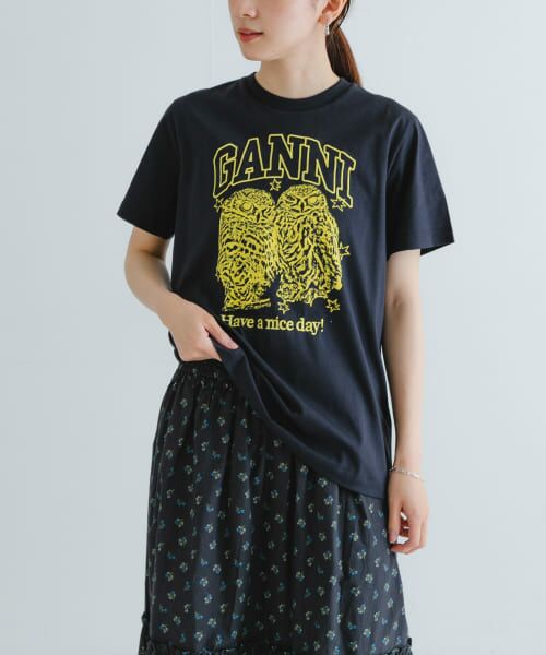 URBAN RESEARCH/アーバンリサーチ GANNI BasicJersey OwlsRelaxed T-shirts Phantom S URBAN RESEARCH/アーバンリサーチ GANNI BasicJersey OwlsRelaxed T-shirts Phantom S