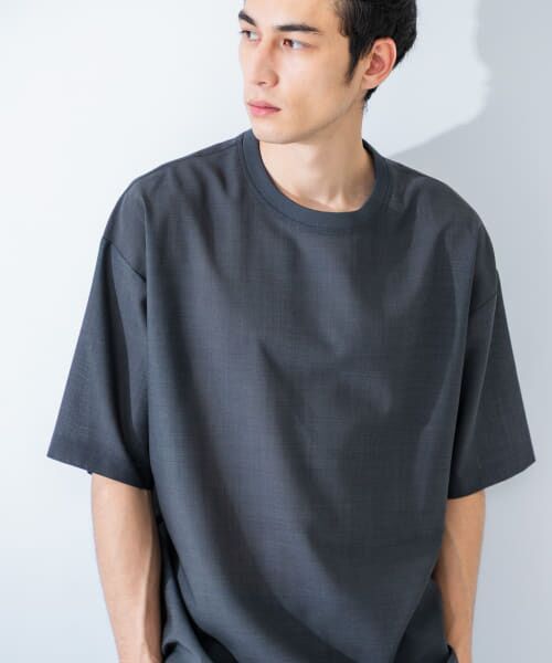 URBAN RESEARCH/アーバンリサーチ ウォッシャブルウールサイロフィルショートスリーブ Tシャツ CHARCOAL M URBAN RESEARCH/アーバンリサーチ ウォッシャブルウールサイロフィルショートスリーブ Tシャツ CHARCOAL M