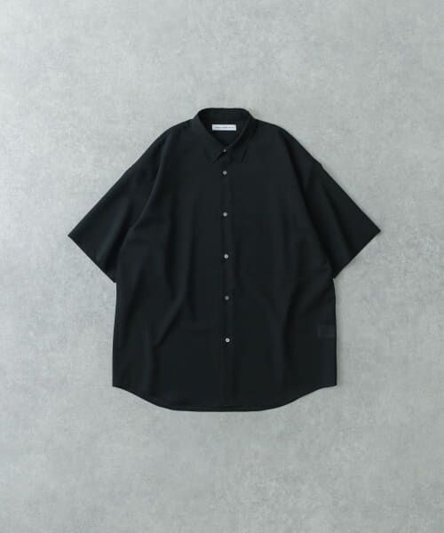 URBAN RESEARCH/アーバンリサーチ ウォッシャブルウールサイロフィルショートスリーブシャツ BLACK L URBAN RESEARCH/アーバンリサーチ ウォッシャブルウールサイロフィルショートスリーブシャツ BLACK L