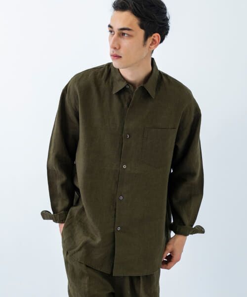 URBAN RESEARCH/アーバンリサーチ LINEN LONG-SLEEVE SHIRTS KHAKI S URBAN RESEARCH/アーバンリサーチ LINEN LONG-SLEEVE SHIRTS KHAKI S