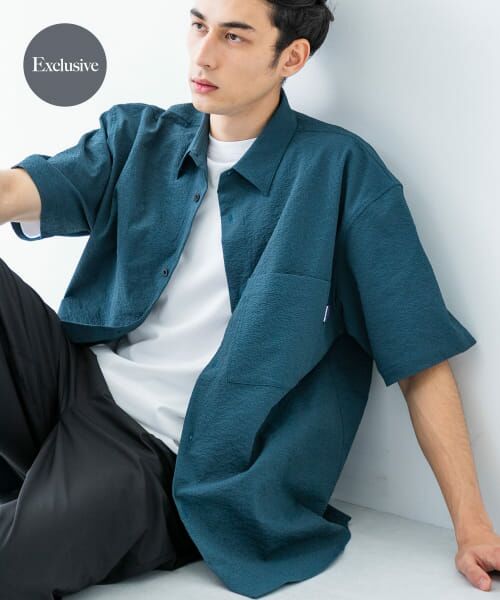 URBAN RESEARCH/アーバンリサーチ 『別注』THOUSAND MILE×UR WASHER CODE SHIRTS SLATE BLUE S URBAN RESEARCH/アーバンリサーチ 『別注』THOUSAND MILE×UR WASHER CODE SHIRTS SLATE BLUE S