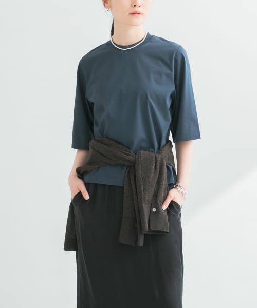セール】 スーピマコットンハーフスリーブカットソー （Tシャツ