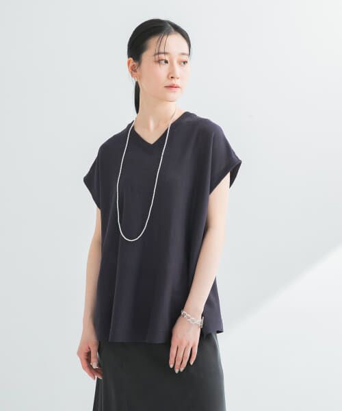 URBAN RESEARCH/アーバンリサーチ 2WAYフレンチスリーブニット NAVY FREE URBAN RESEARCH/アーバンリサーチ 2WAYフレンチスリーブニット NAVY FREE