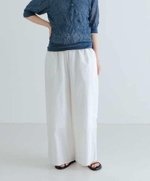 URBAN RESEARCH/アーバンリサーチ コットンギャザーワイドパンツ OFF FREE URBAN RESEARCH/アーバンリサーチ コットンギャザーワイドパンツ OFF FREE