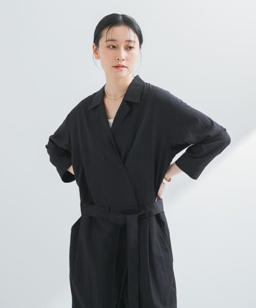 URBAN RESEARCH/アーバンリサーチ フロントタックジャンプスーツ BLACK 38 URBAN RESEARCH/アーバンリサーチ フロントタックジャンプスーツ BLACK 38