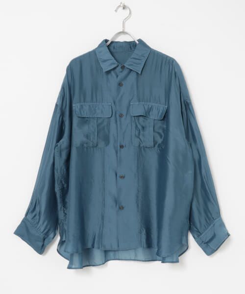 URBAN RESEARCH/アーバンリサーチ CURRENTAGE SILK CUPRO WASH SHIRTS ブルー 9 URBAN RESEARCH/アーバンリサーチ CURRENTAGE SILK CUPRO WASH SHIRTS ブルー 9
