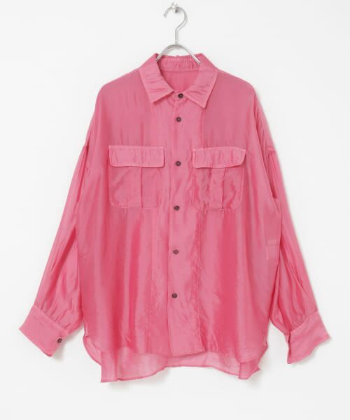 URBAN RESEARCH/アーバンリサーチ CURRENTAGE SILK CUPRO WASH SHIRTS ピンク 9 URBAN RESEARCH/アーバンリサーチ CURRENTAGE SILK CUPRO WASH SHIRTS ピンク 9