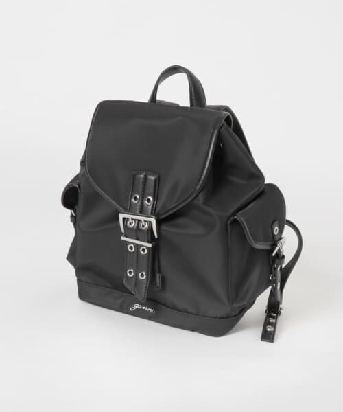 バックパック・リュック Ganni SMALL BUCKY BACKPACK Leopard Leopard Small Nylon Bucky Backpack | GANNI US