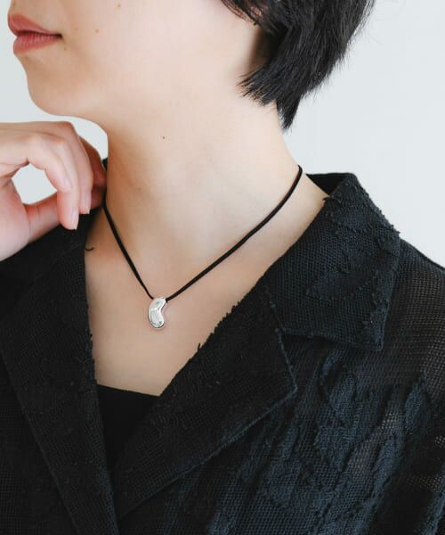 URBAN RESEARCH/アーバンリサーチ PHILIPPE AUDIBERT Siya necklace cord SILVER BLK - URBAN RESEARCH/アーバンリサーチ PHILIPPE AUDIBERT Siya necklace cord SILVER BLK -