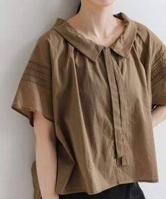 ラミーレーヨンギャザーヘムシャツ セール】ラミーレーヨンギャザーヘムシャツ（シャツ/ブラウス