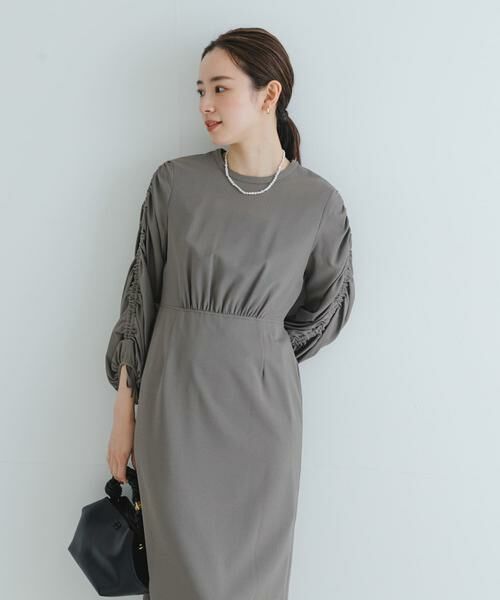 URBAN RESEARCH / アーバンリサーチ ドレス | LA MAISON　ギャザースリーブワンピース | 詳細3