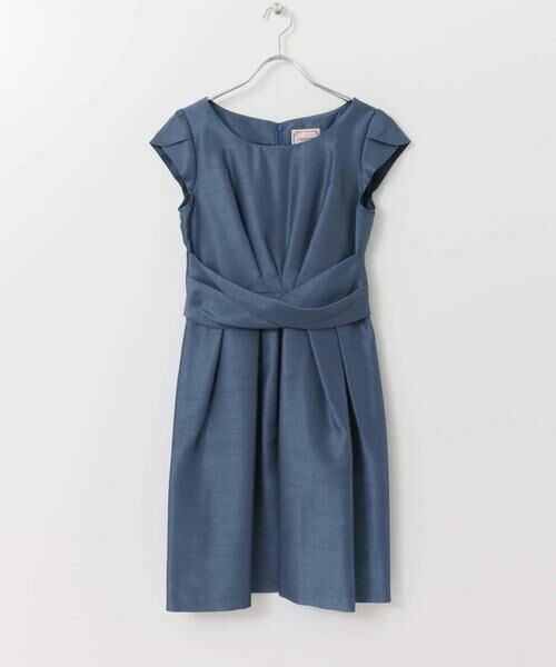URBAN RESEARCH/アーバンリサーチ COUTURE MAISON ウエストクロスワンピース ブルー TALL