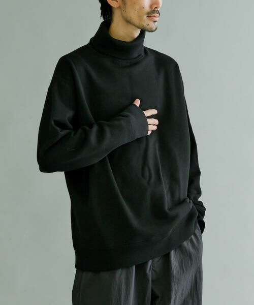 URBAN RESEARCH / アーバンリサーチ スウェット | ATON　ZEROTSURIURAKE HIGH NECK SWEAT SHIRTS | 詳細1
