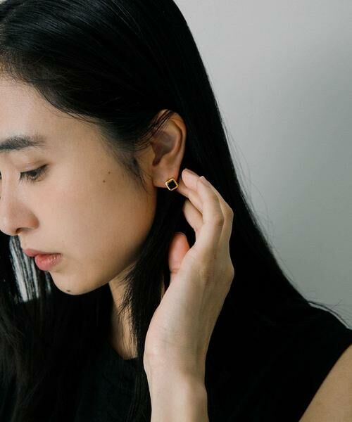 URBAN RESEARCH / アーバンリサーチ ピアス・イヤリング | decor『デコール』　石のピアス オニキス | 詳細1