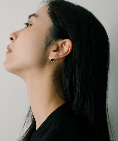 URBAN RESEARCH / アーバンリサーチ ピアス・イヤリング | decor『デコール』　石のピアス オニキス | 詳細3