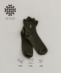 URBAN RESEARCH / アーバンリサーチ ソックス | 『UR TECH』ワイドリブ刺しゅうソックス