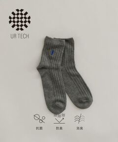 URBAN RESEARCH / アーバンリサーチ ソックス | 『UR TECH』ワイドリブ刺しゅうソックス