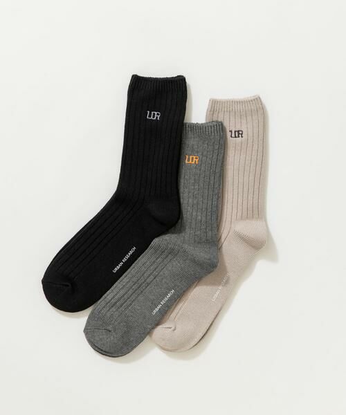 URBAN RESEARCH / アーバンリサーチ ソックス | 『UR TECH』ロングリブ刺繍ソックス | 詳細1