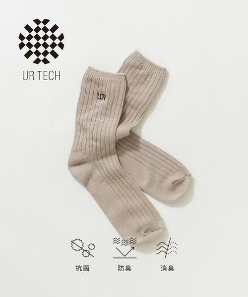 URBAN RESEARCH/アーバンリサーチ 『UR TECH』ロングリブ刺繍ソックス グレー系その他 25-28 URBAN RESEARCH/アーバンリサーチ 『UR TECH』ロングリブ刺繍ソックス グレー系その他 25-28