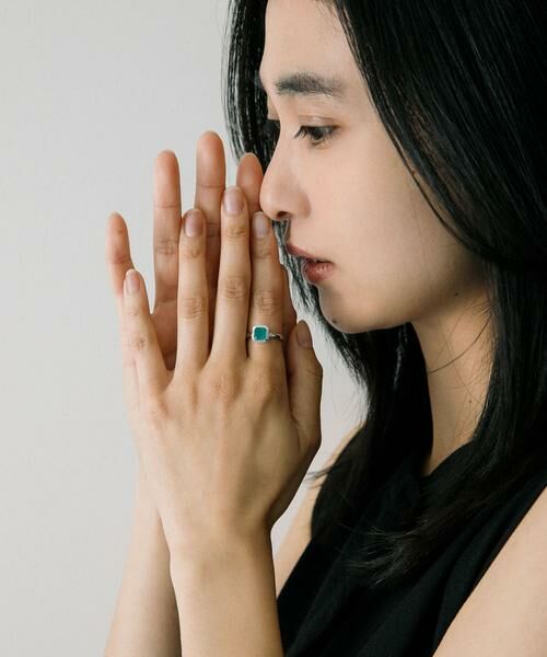 URBAN RESEARCH / アーバンリサーチ リング | decor『デコール』　石のリング グリーンオニキス | 詳細3