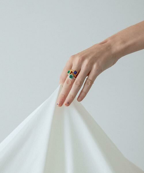 URBAN RESEARCH / アーバンリサーチ リング | decor『デコール』　石のリング グリーンオニキス | 詳細4