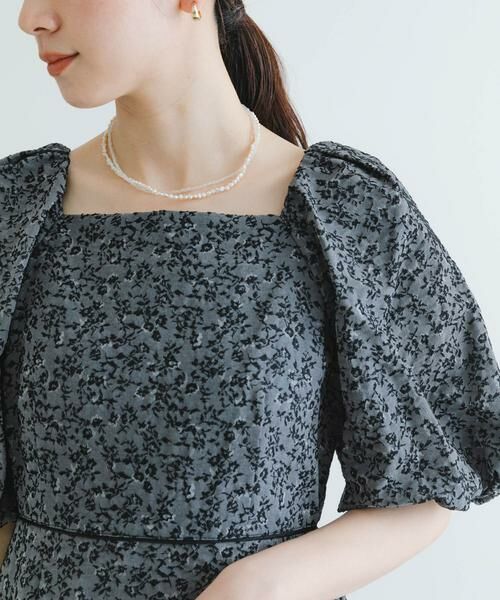 URBAN RESEARCH / アーバンリサーチ ドレス | LA MAISON　スクエアネックJQワンピース | 詳細1