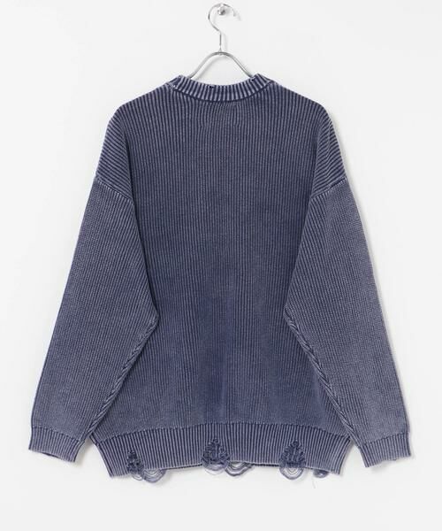 URBAN RESEARCH / アーバンリサーチ ニット・セーター | URBAN RESEARCH iD　ストーンウォッシュダメージニット | 詳細10