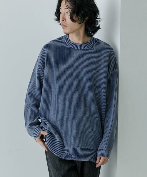 URBAN RESEARCH / アーバンリサーチ ニット・セーター | URBAN RESEARCH iD　ストーンウォッシュダメージニット | 詳細2
