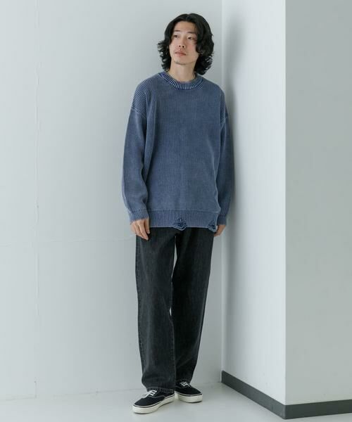 URBAN RESEARCH / アーバンリサーチ ニット・セーター | URBAN RESEARCH iD　ストーンウォッシュダメージニット | 詳細6