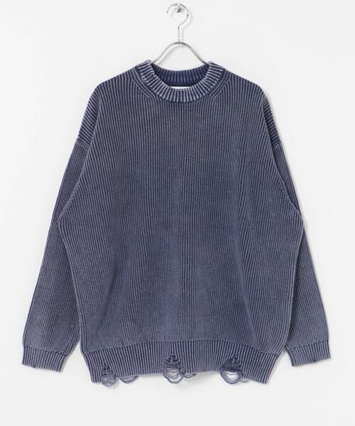 URBAN RESEARCH / アーバンリサーチ ニット・セーター | URBAN RESEARCH iD　ストーンウォッシュダメージニット | 詳細8