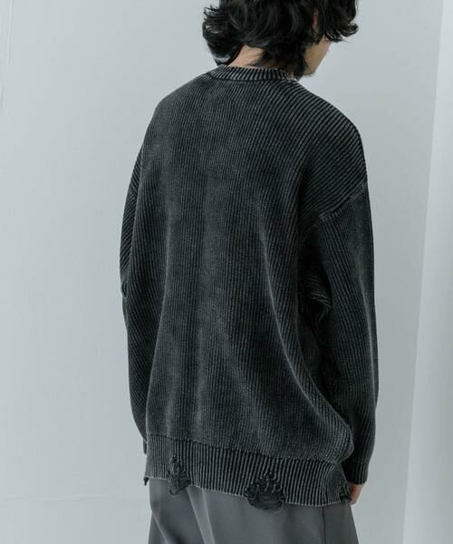 URBAN RESEARCH / アーバンリサーチ ニット・セーター | URBAN RESEARCH iD　ストーンウォッシュダメージニット | 詳細16