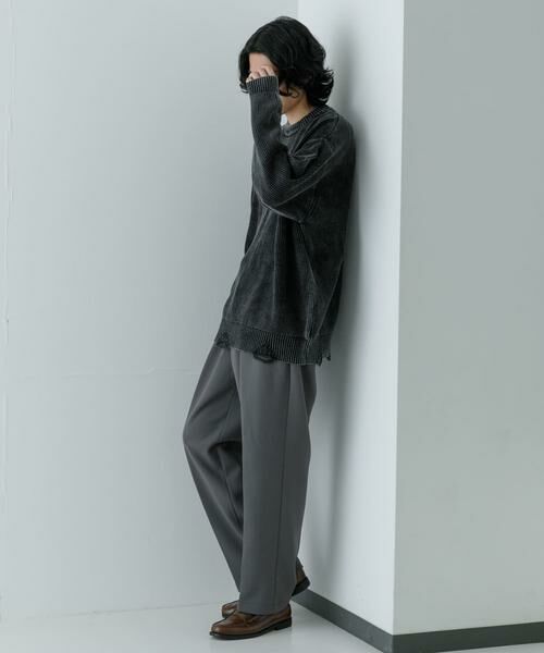 URBAN RESEARCH / アーバンリサーチ ニット・セーター | URBAN RESEARCH iD　ストーンウォッシュダメージニット | 詳細18