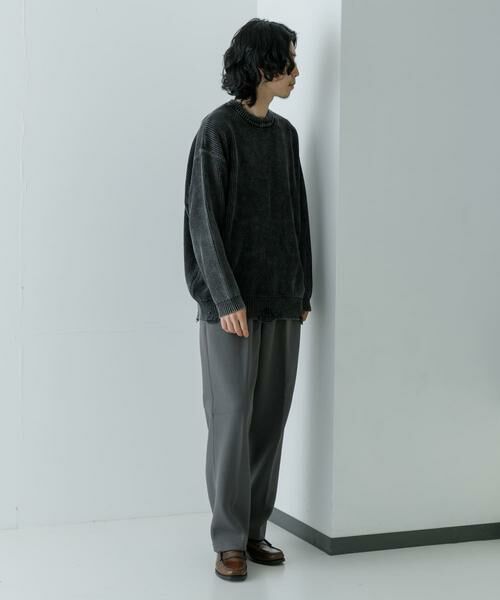 URBAN RESEARCH / アーバンリサーチ ニット・セーター | URBAN RESEARCH iD　ストーンウォッシュダメージニット | 詳細20